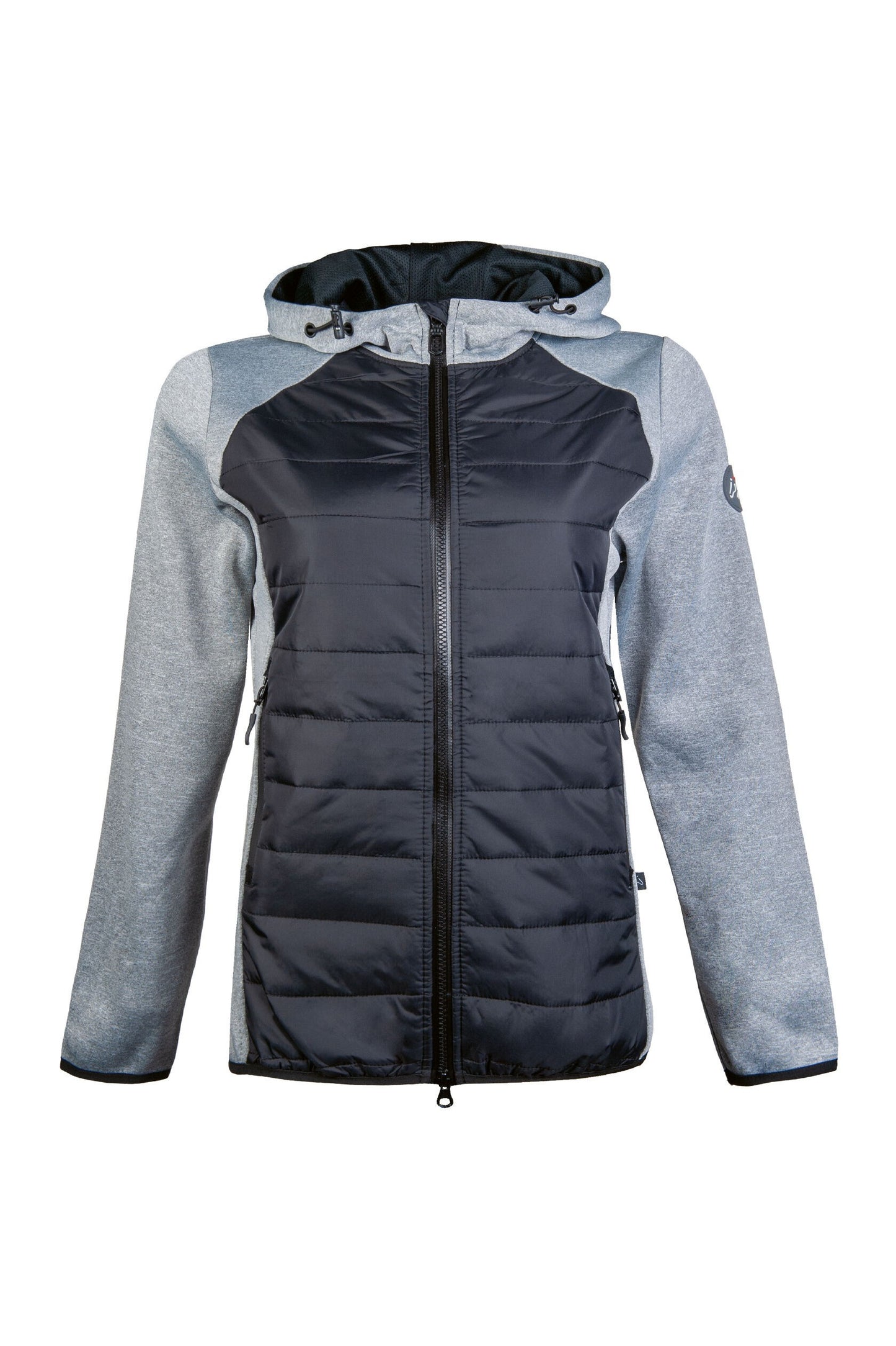 Sweatjas Style grijs melange zwart/zwart