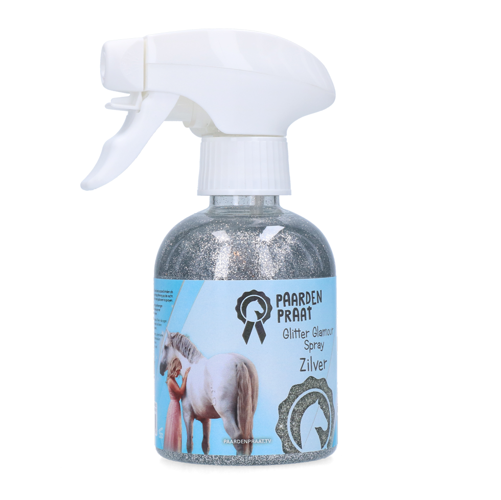 Paardenpraat Glitter spray Zilver