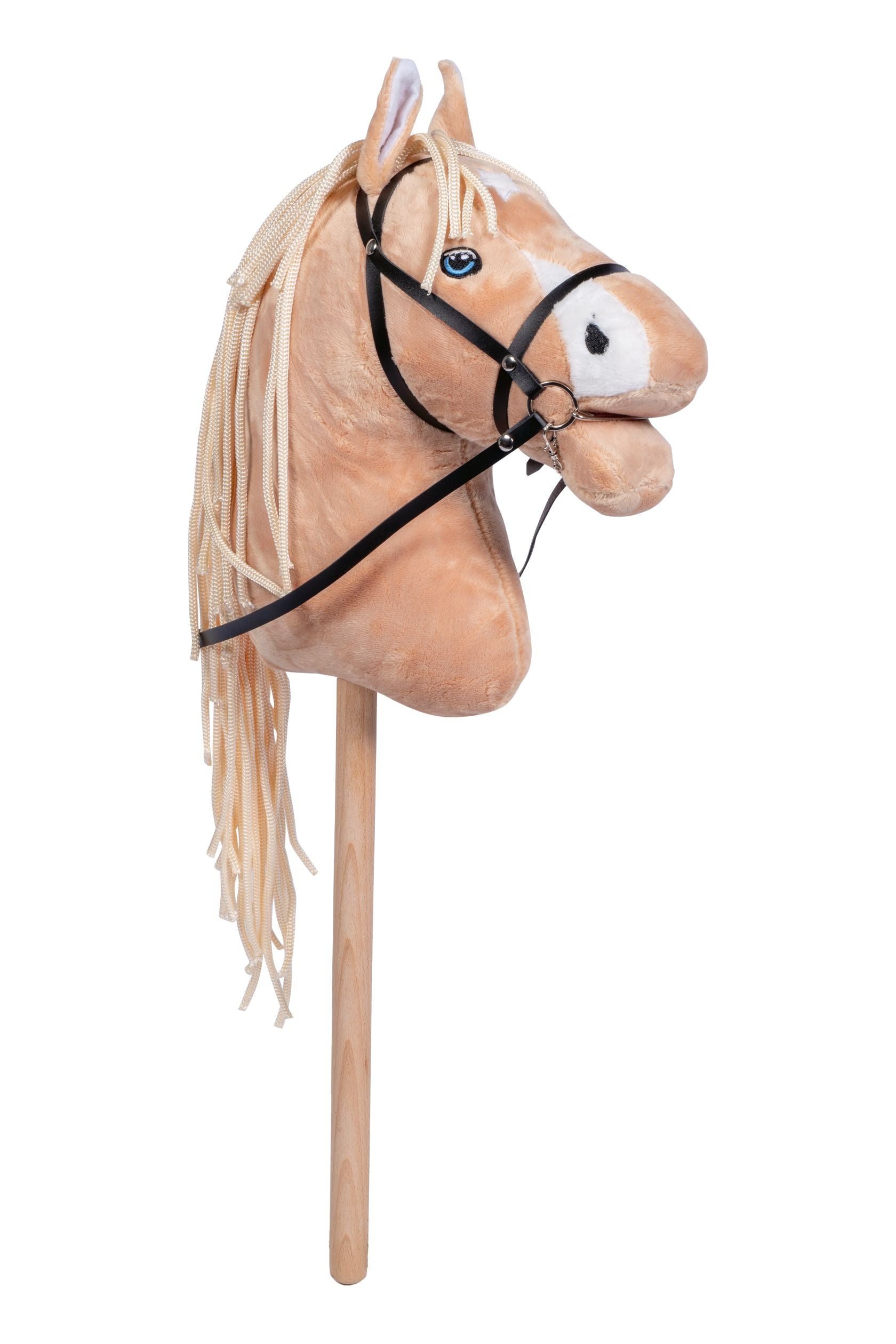 Panduro Hobby Horse accessoires, bolard/grackle-hoofdstel voor stokpaarden, verstelbaar, stijlvolle decoratie voor houten paarden, zwart Panduro Hobby Horse accessoires, bolard/grackle-hoofdstel voor stokpaarden, verstelbaar, stijlvolle decoratie voor houten paarden, zwart